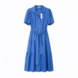 Elie Tahari Royal Blue Midi Dress